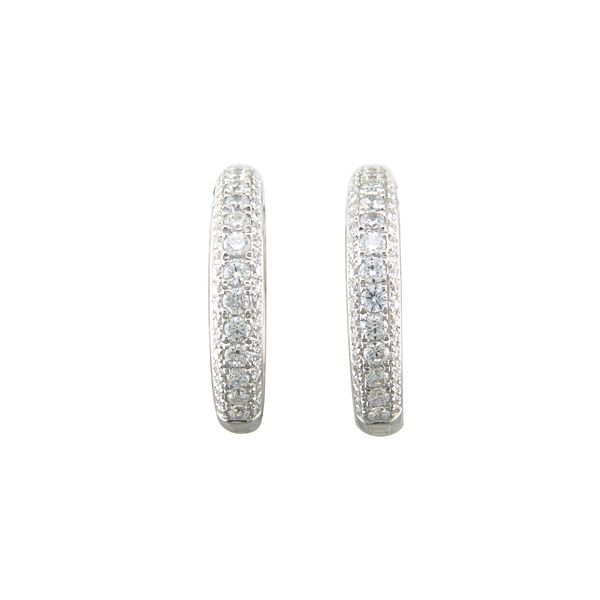 Diamond Pave Hoop Earrings Wesche Jewelers Melbourne, FL