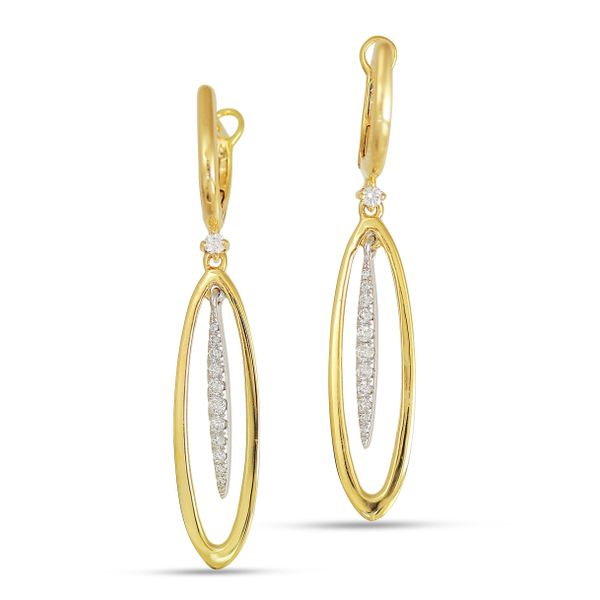 Diamond Oval Drop Earrings by Frederic Sage Wesche Jewelers Melbourne, FL