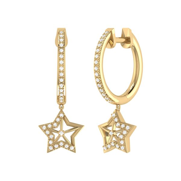 Lucky Star Hoop Earrings from LuvMyJewelry Wesche Jewelers Melbourne, FL