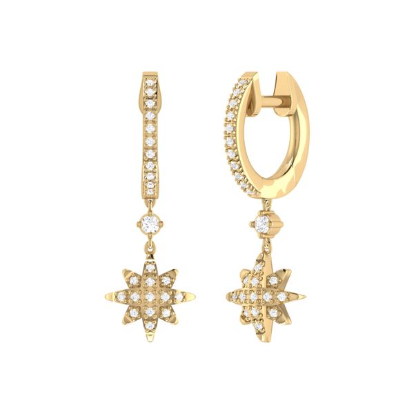 Diamond North Star Hoop Earrings from LuvMyJewelry Wesche Jewelers Melbourne, FL