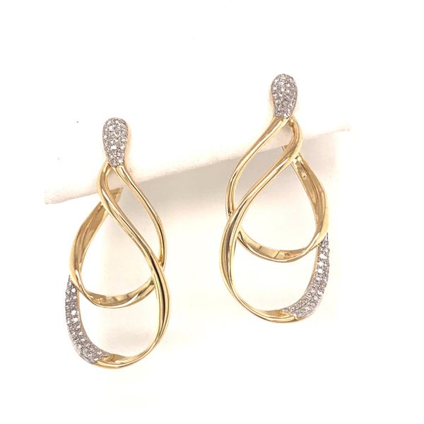 Diamond Twist Earrings by Madison L Wesche Jewelers Melbourne, FL