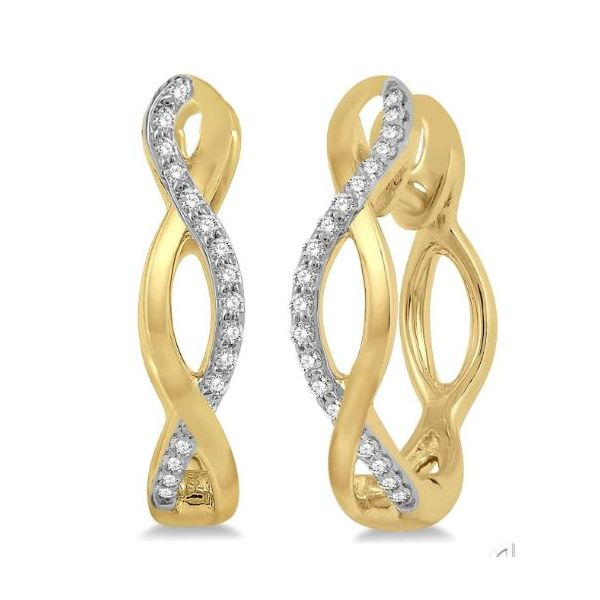 Diamond Twisted Hoops Wesche Jewelers Melbourne, FL