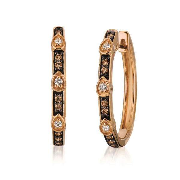 Chocolate and Vanilla Hoops by Le Vian from the Chocolatier Collection Wesche Jewelers Melbourne, FL
