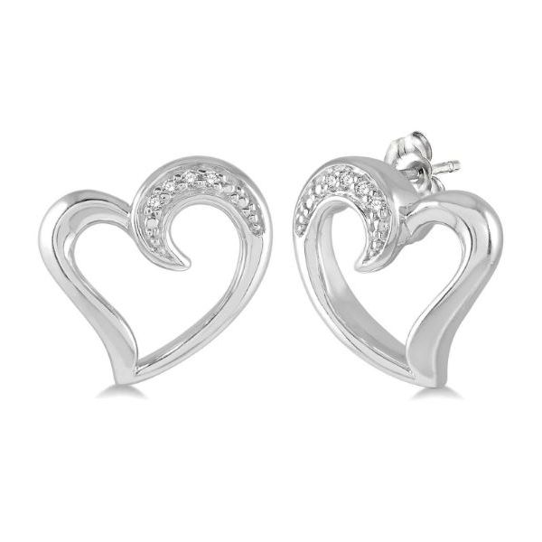 Open Heart Stud Earrings Wesche Jewelers Melbourne, FL