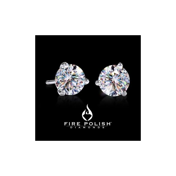 Fire Polish Diamond Martini Studs Wesche Jewelers Melbourne, FL