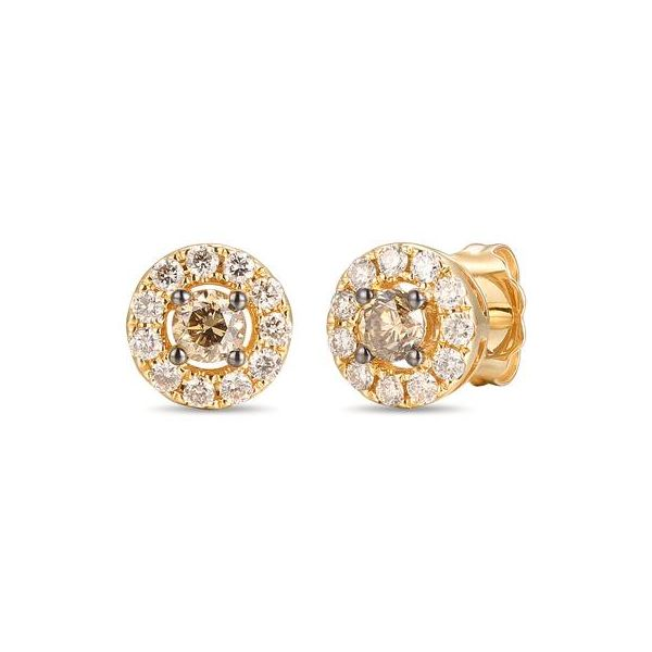 Halo Studs by Le Vian from the Creme Brulee Collection Wesche Jewelers Melbourne, FL
