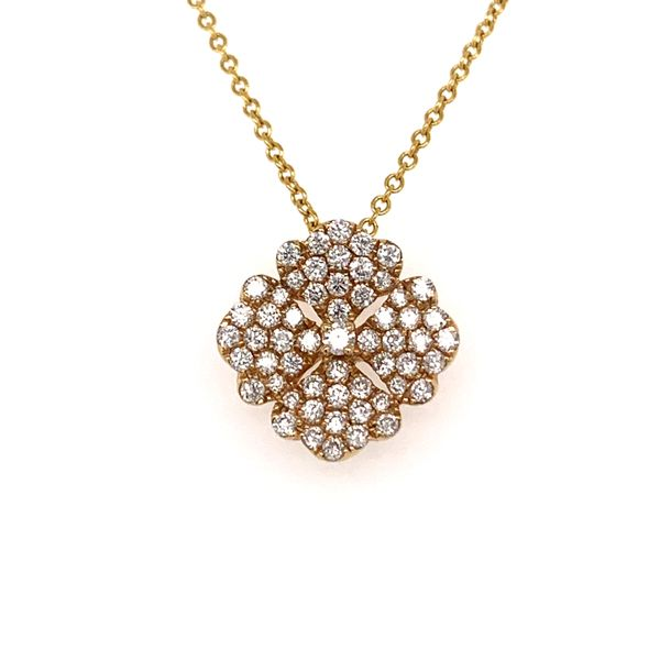 Diamond Pave Flower Pendant by Madison L Wesche Jewelers Melbourne, FL