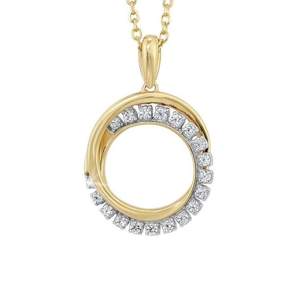 Diamond Accented Double Ring Pendant Wesche Jewelers Melbourne, FL