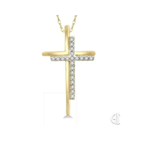 Diamond Double Cross Pendant Wesche Jewelers Melbourne, FL