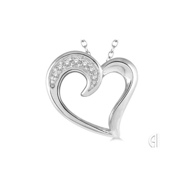 Diamond Open Heart Pendant Wesche Jewelers Melbourne, FL