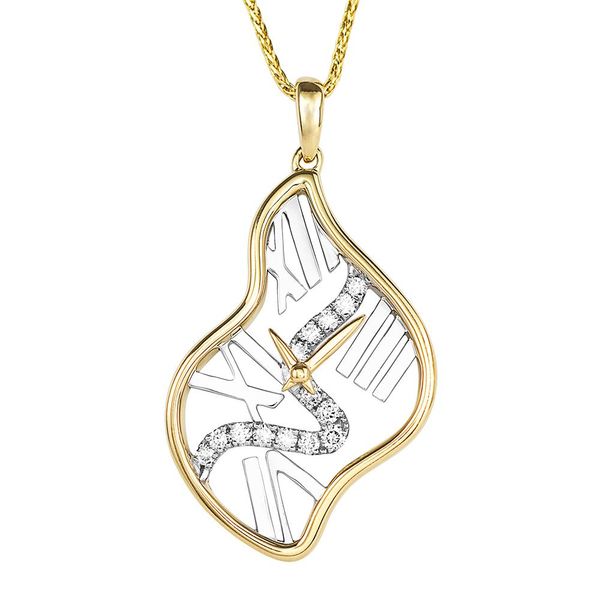 LAB GROWN Diamond Dali-Style Clock Pendant by Chatham Wesche Jewelers Melbourne, FL