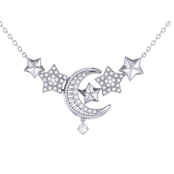 Star Cluster Crescent Necklace by LuvMyJewelry Wesche Jewelers Melbourne, FL
