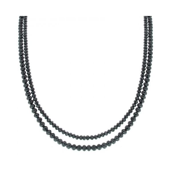 Black Diamond Faceted Bead 2-Strand Necklace Wesche Jewelers Melbourne, FL