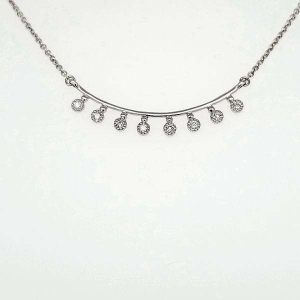 Diamond Curved Bar Necklace Wesche Jewelers Melbourne, FL