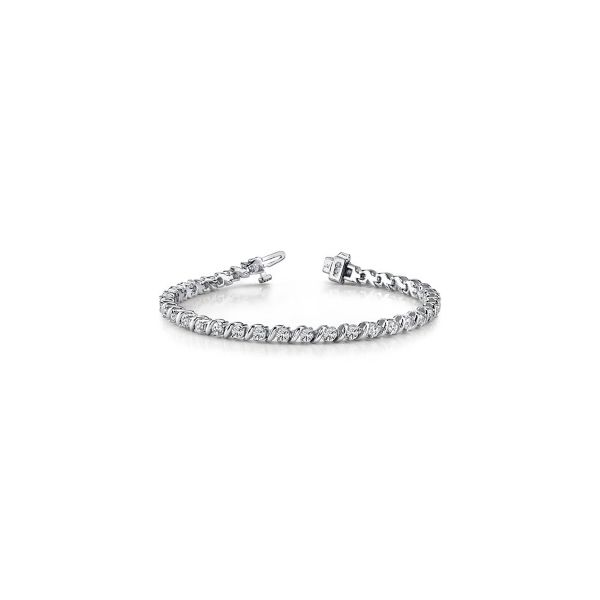 Diamond Bracelet with "S" Bar Accent Wesche Jewelers Melbourne, FL