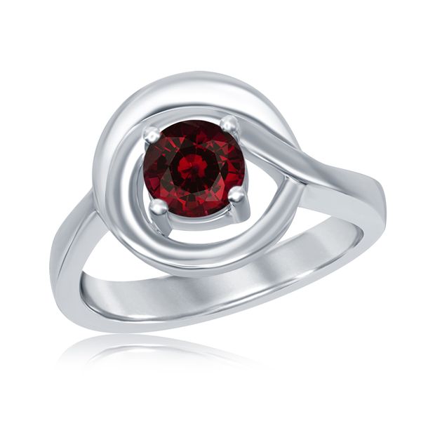 Garnet Ring by Benjamin Cohen Wesche Jewelers Melbourne, FL