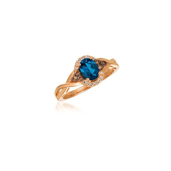 Deep Sea Blue Topaz Ring by Le Vian from the Chocolatier Collection Wesche Jewelers Melbourne, FL