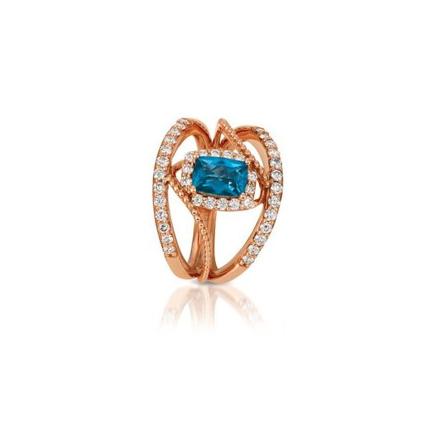 Deep Sea Blue Topaz Ring by Le Vian from the Creme Brulee Collection Wesche Jewelers Melbourne, FL