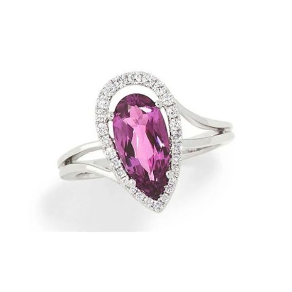 Pink Sapphire Ring with Lab Grown Diamonds by Chatham Wesche Jewelers Melbourne, FL