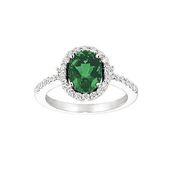  Lab Grown Oval Emerald Ring with Lab Grown Diamonds by Chatham Wesche Jewelers Melbourne, FL