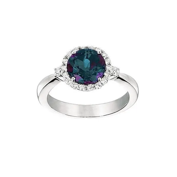 Lab Grown Alexandrite Ring with Lab Grown Diamonds by Chatham Wesche Jewelers Melbourne, FL
