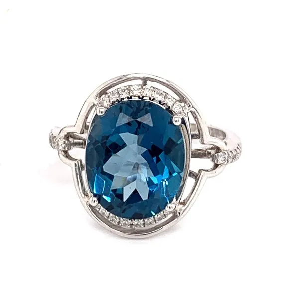  Oval London Blue Topaz Ring Wesche Jewelers Melbourne, FL