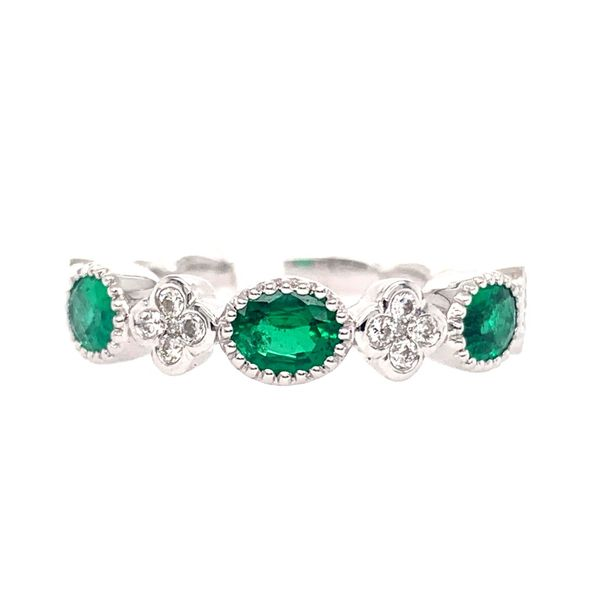 Emerald Band with Clover Accents Wesche Jewelers Melbourne, FL