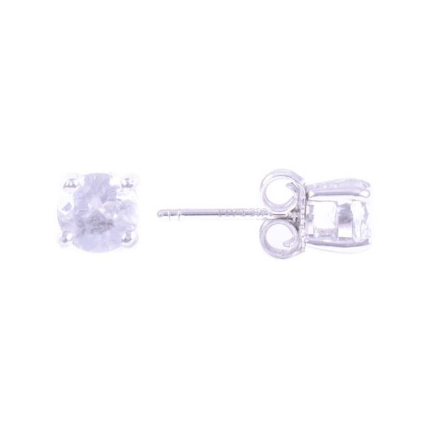 White Topaz Stud Earrings Wesche Jewelers Melbourne, FL