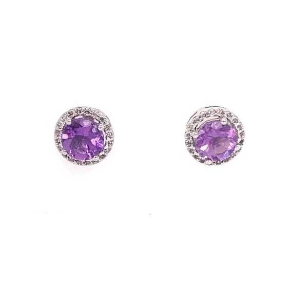 Amethyst Studs  by Benjamin Cohen Wesche Jewelers Melbourne, FL