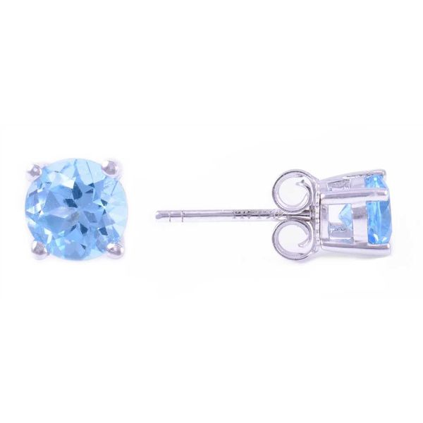  Blue Topaz Stud Earrings Wesche Jewelers Melbourne, FL