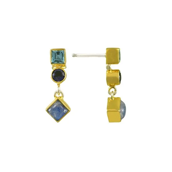 Multi-Gemstone Earrings by Michou - "Constellation" Collection Wesche Jewelers Melbourne, FL