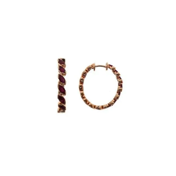 Ruby Hoop Earrings Wesche Jewelers Melbourne, FL
