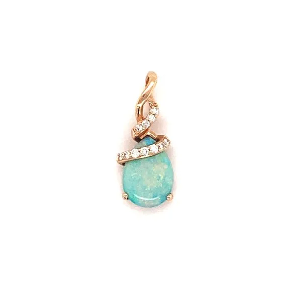 Pear Shaped Australian Opal Pendant Wesche Jewelers Melbourne, FL