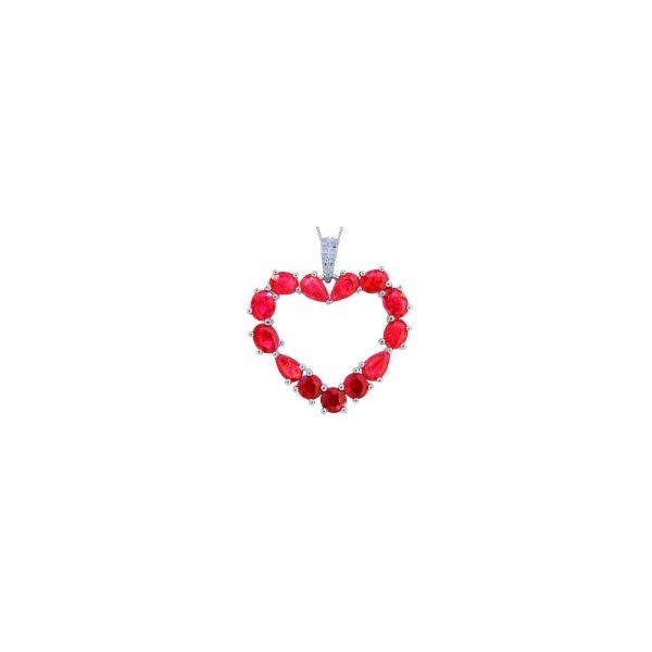 Ruby Heart Pendant Wesche Jewelers Melbourne, FL