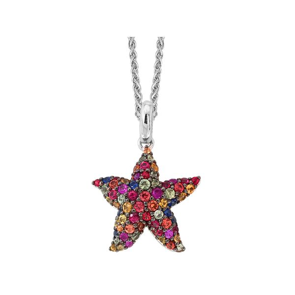 Multi-Colored Sapphire SeaStar Pendant Wesche Jewelers Melbourne, FL