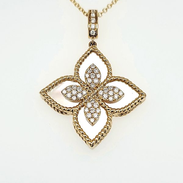 Mother of Pearl Clover Pendant by Madison L Wesche Jewelers Melbourne, FL