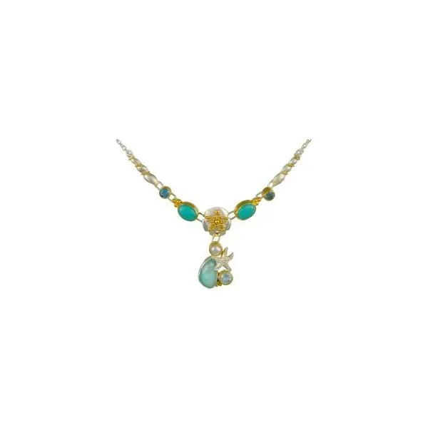 Mother of Pearl Triplet Starfish Necklace by Michou Wesche Jewelers Melbourne, FL
