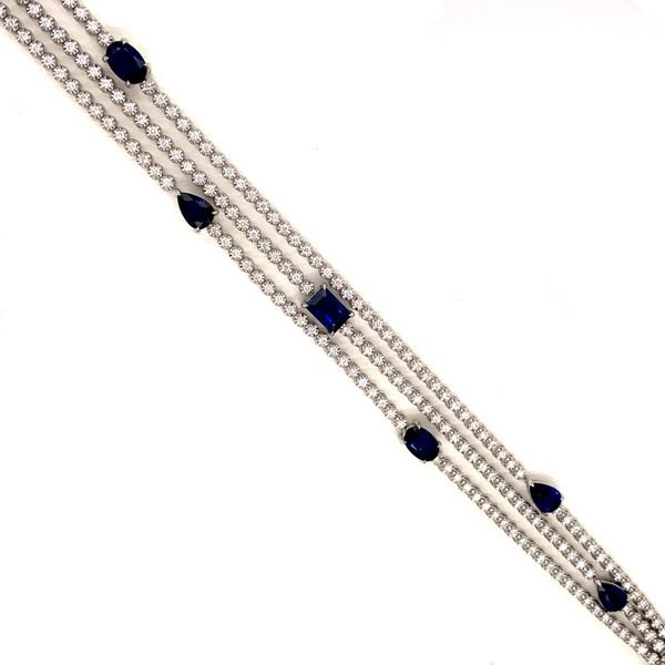 3-Strand Blue Sapphire Bracelet Wesche Jewelers Melbourne, FL