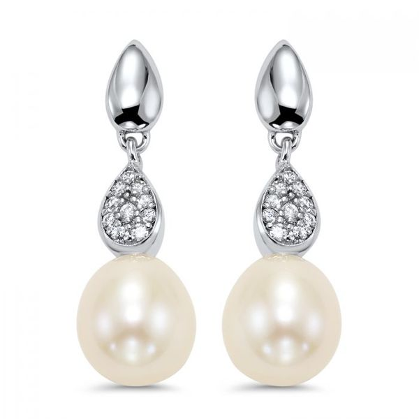 Freshwater Pearl Drop Earrings Wesche Jewelers Melbourne, FL