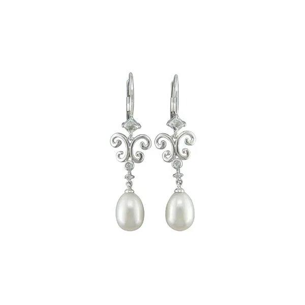 Freshwater Pearl Drop Earrings Wesche Jewelers Melbourne, FL