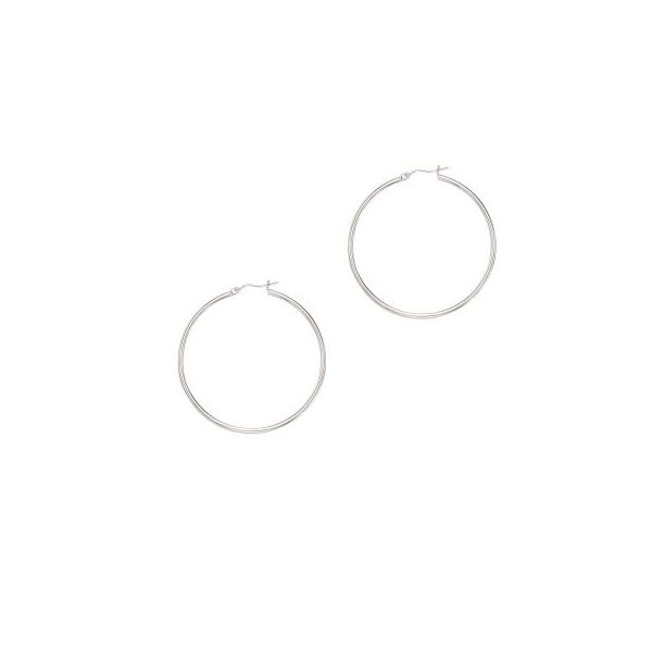  Polished Tube Hoop Earrings by Royal Chain Wesche Jewelers Melbourne, FL