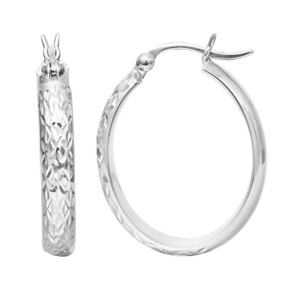 Diamond Cut Hoop Earrings by Royal Chain Wesche Jewelers Melbourne, FL