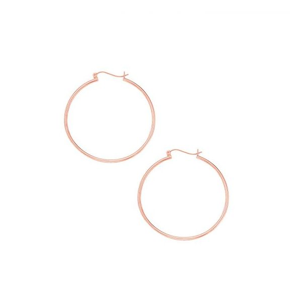 Polished Tube Hoop Earrings by Royal Chain Wesche Jewelers Melbourne, FL