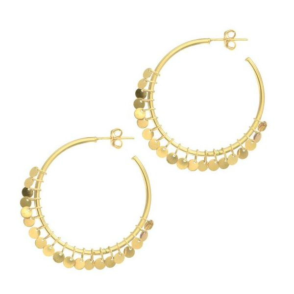 Tube Hoops with Multi Dangle Accents by Royal Chain Wesche Jewelers Melbourne, FL