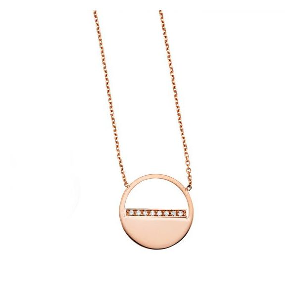Half Filled Circle Necklace by Royal Chain Wesche Jewelers Melbourne, FL