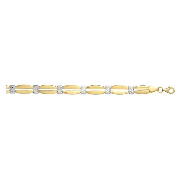 Two-Tone Diamond Cut Bracelet by Royal Chain Wesche Jewelers Melbourne, FL