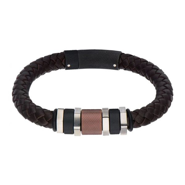 Braided Leather Bracelet by INOX Wesche Jewelers Melbourne, FL