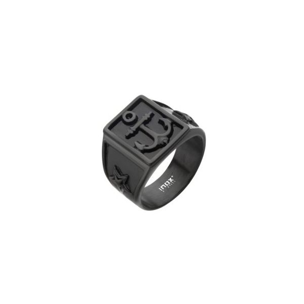 Black Anchor Ring by Inox Wesche Jewelers Melbourne, FL