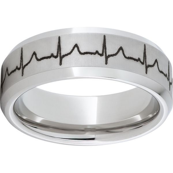 Serinium Band with Heartbeat Engraving Wesche Jewelers Melbourne, FL