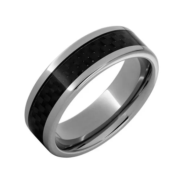 Titanium Band with Carbon Fiber Inlay Wesche Jewelers Melbourne, FL